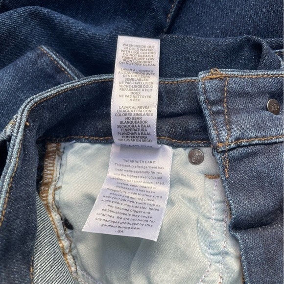 NWT Good American Good Waist Jeans Dark Wash Distressed Back Pockets Size 24 NEW - Picture 12 of 13